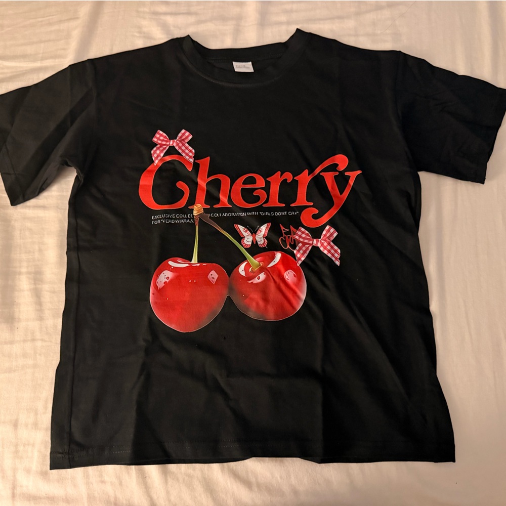 Kid girl Black Cherry Graphic T-Shirt